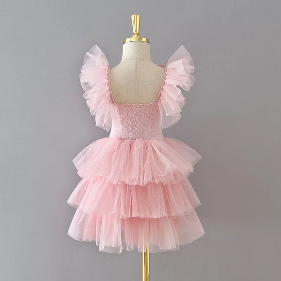 Pink Formal Tulle Dress fir Girls - Picture 2 of 3